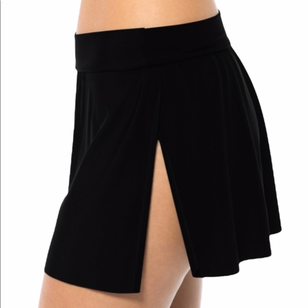 MagicSuit Black Jersey Tennis Skirt Swim Bottom
